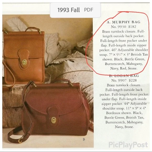 VINTAGE 90’s COACH MURPHY BAG #9930 in brown full-grain leather. Fully Restored - Picture 11 of 12